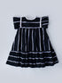 White stripe Polycrepe Dress (D25019982)