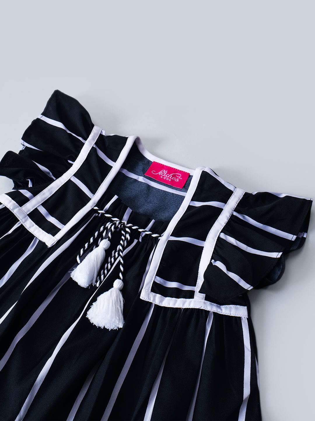 White stripe Polycrepe Dress (D25019982)