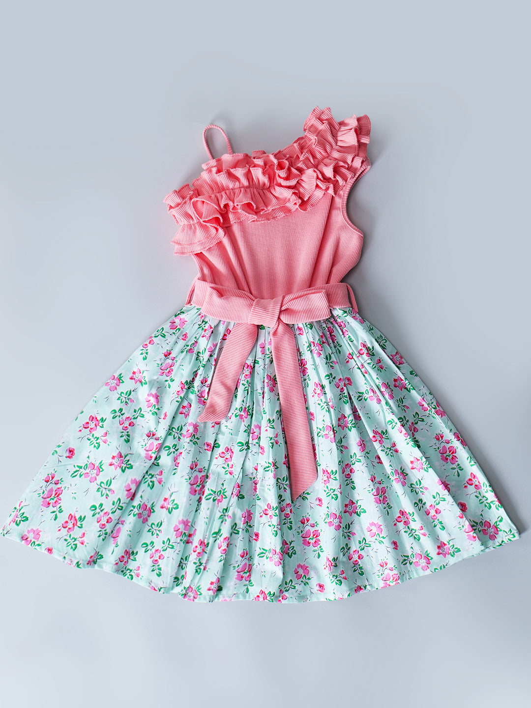 Pspeaches Pink Color Cotton Dress (D25020183)