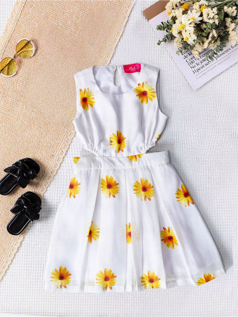 Pspeaches White Color Cotton Dress (D25020284)