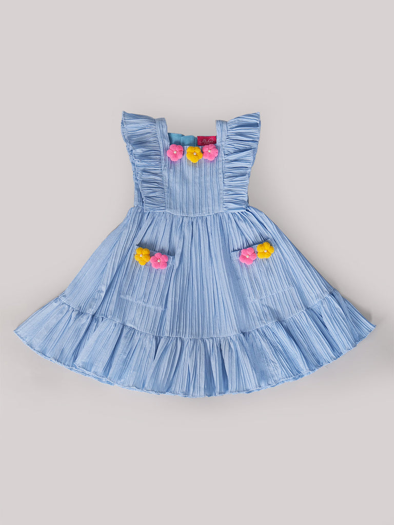 Pspeaches Blue Color Sugarcane Dress (D25021285)