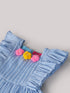 Pspeaches Blue Color Sugarcane Dress (D25021285)