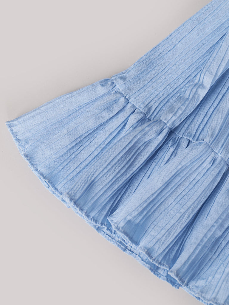 Pspeaches Blue Color Sugarcane Dress (D25021285)