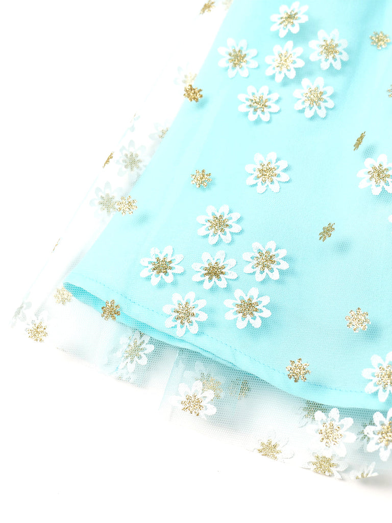 Pspeaches Blue Color Net Dress (D25022892)