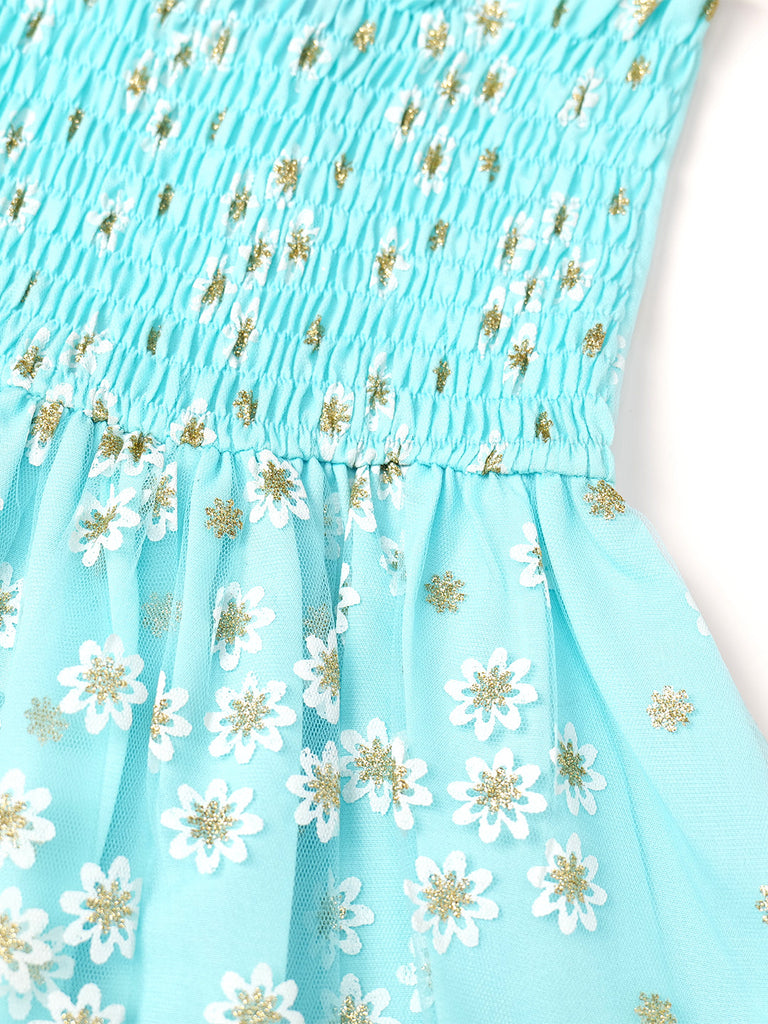 Pspeaches Blue Color Net Dress (D25022892)