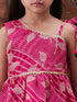 Pspeaches Girls Ethnic Motifs Printed One Shoulder A-Line Top With Dhoti Pants (DH-MAGENTAKOTA)