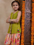 Girls Floral Embroidered Sleeveless A-Line Sequinned Kurti With Dhoti Pants (DH-MULTIDHOTI)