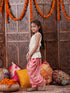 Pspeaches Girls Striped Pure Cotton Kurti With Dhoti Pants (DH-OFFWHITELUREX)