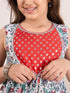 Girls Floral Printed A-Line Kurti with Dhoti Pants (DH-REDFOILDHOTI)
