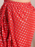 Girls Floral Printed A-Line Kurti with Dhoti Pants (DH-REDFOILDHOTI)
