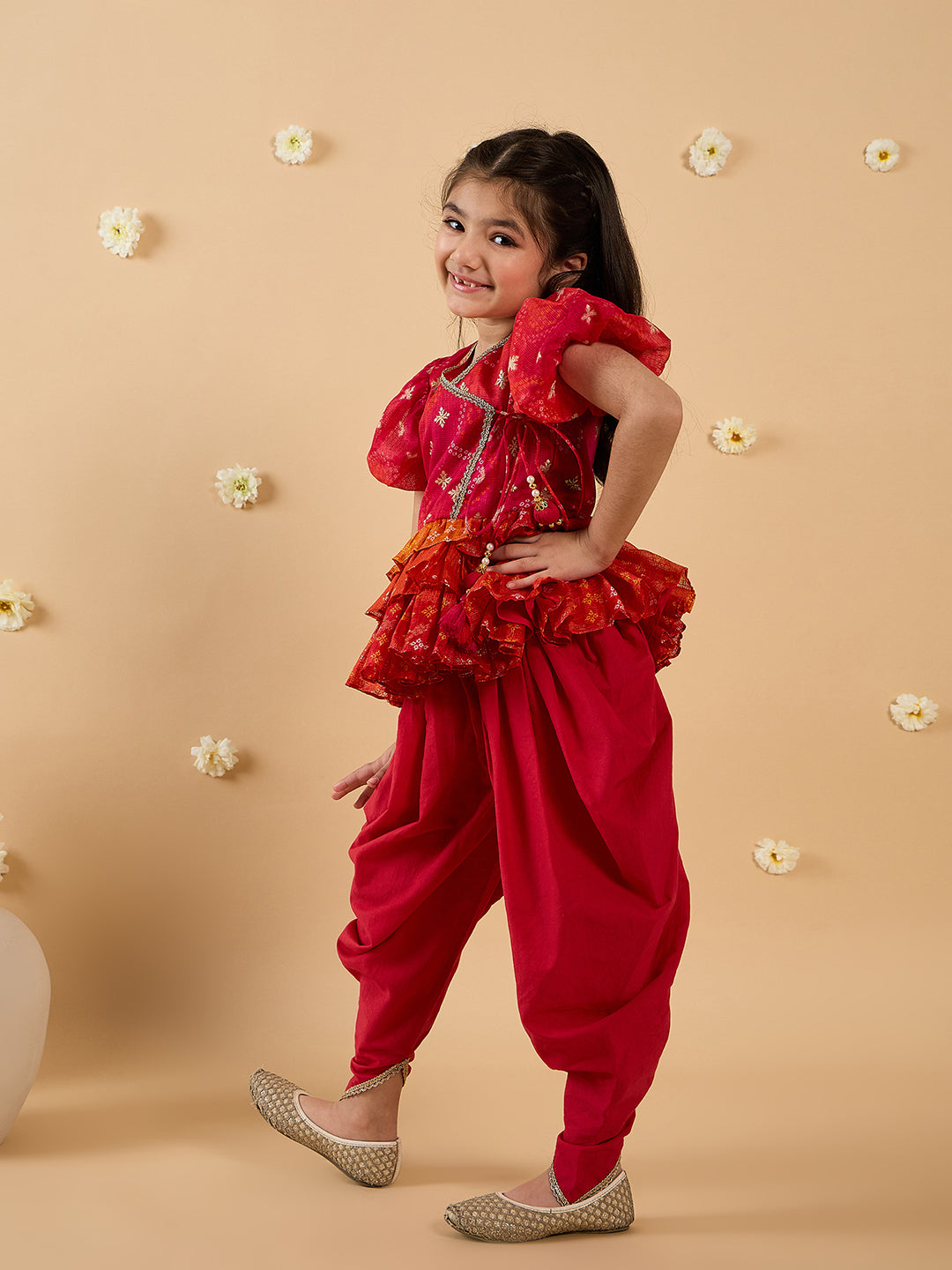 2-Piece Chanderi Kurta And Dhoti Set (DH25006101)