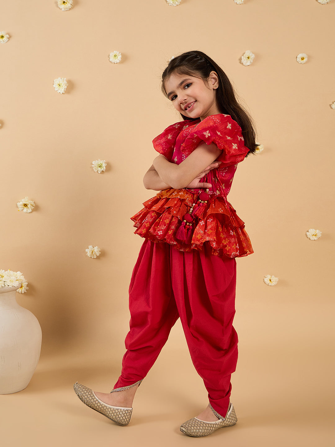 2-Piece Chanderi Kurta And Dhoti Set (DH25006101)