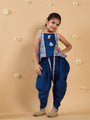 2-Piece Blue Slub Kurta And Dhoti Set (Dh25011705)