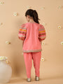 2-Piece Coral Embroidery Kurta And Dhoti Set (DH25013509)