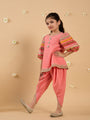 2-Piece Coral Embroidery Kurta And Dhoti Set (DH25013509)