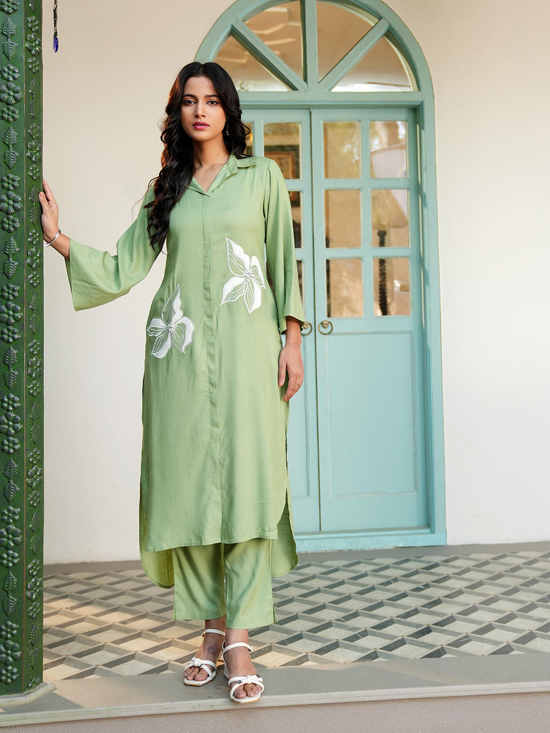 olive green Co-ord Set