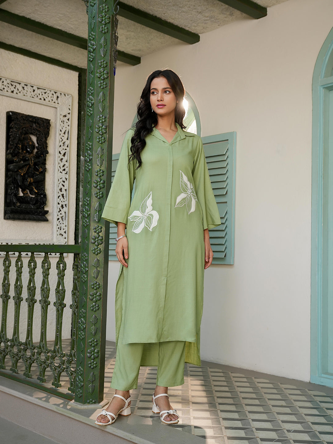 olive green Co-ord Set