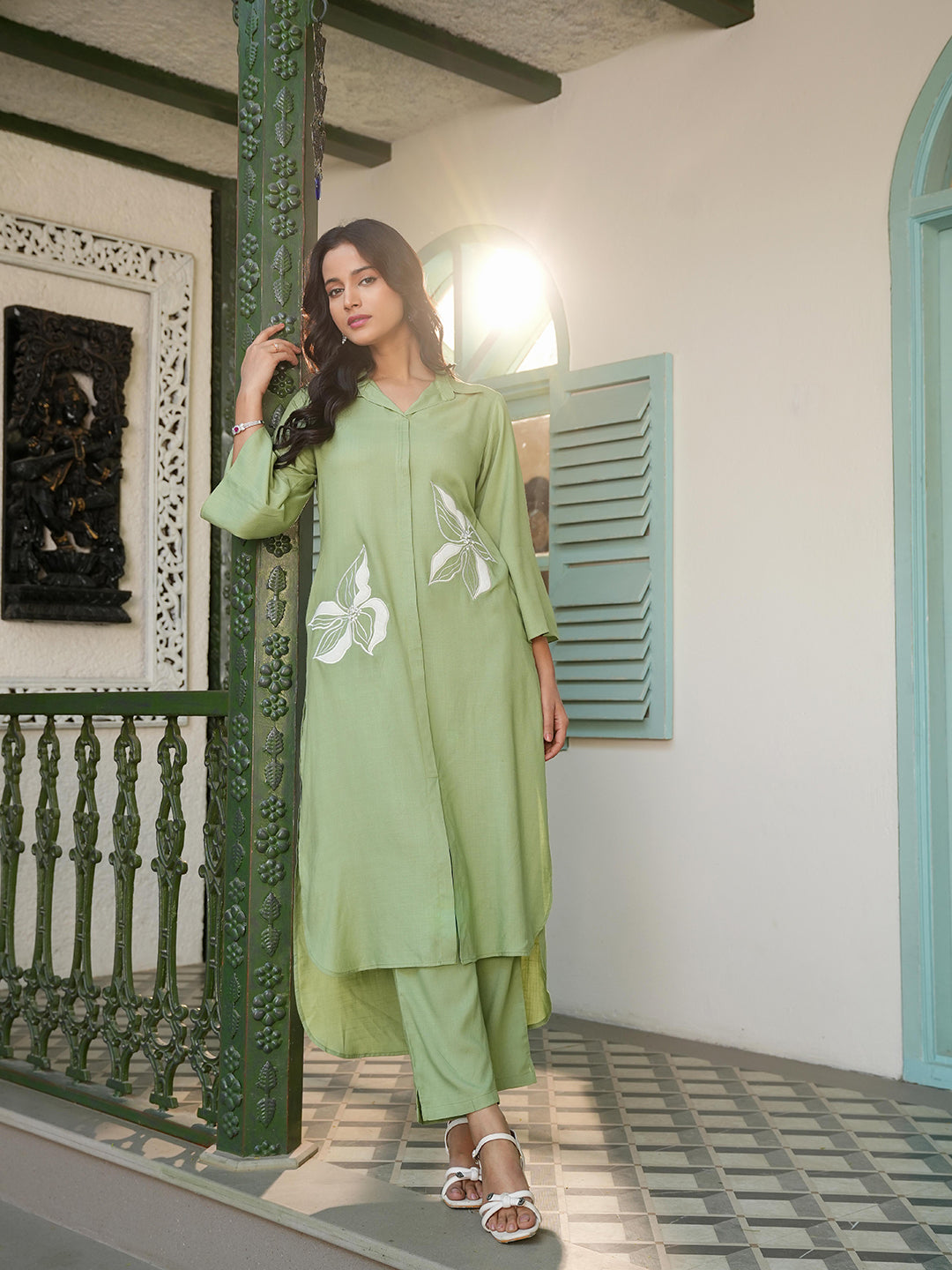 olive green Co-ord Set