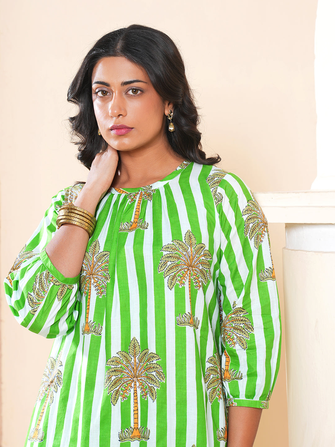 Floral Printed Cotton Co-ord Set with Matching Pants for Women
