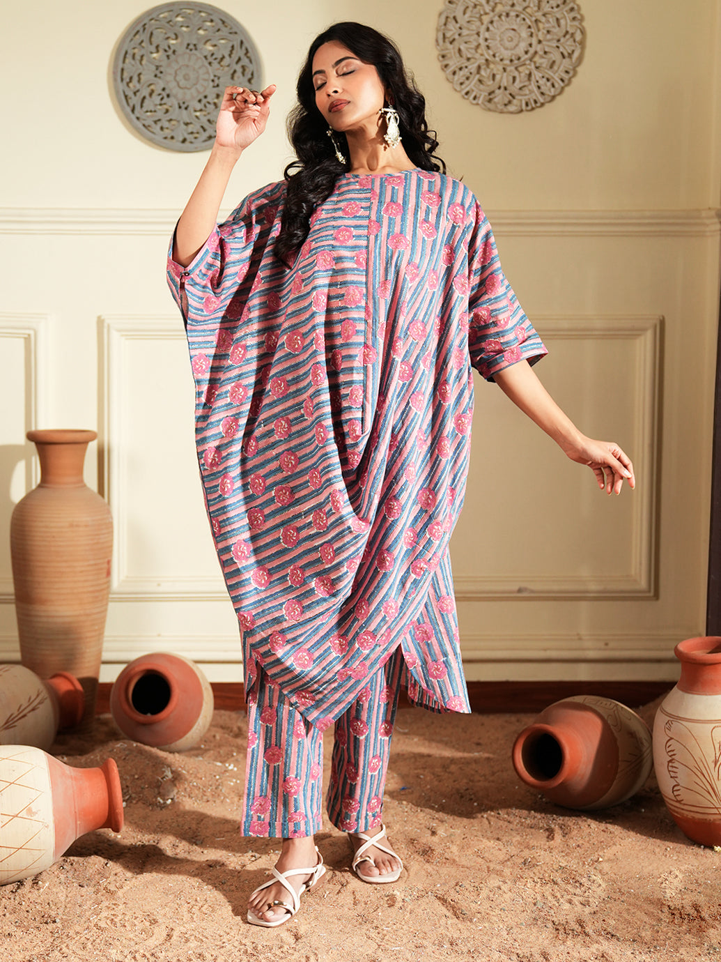 Geometric Printed Cotton Co-Ord Set