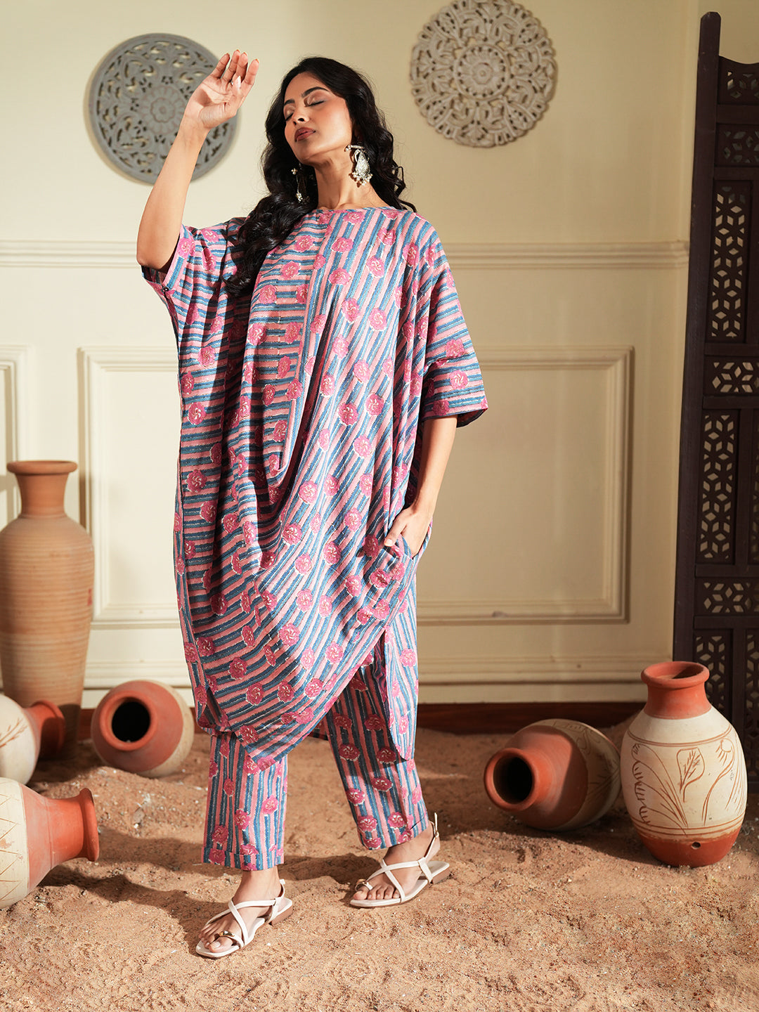 Geometric Printed Cotton Co-Ord Set