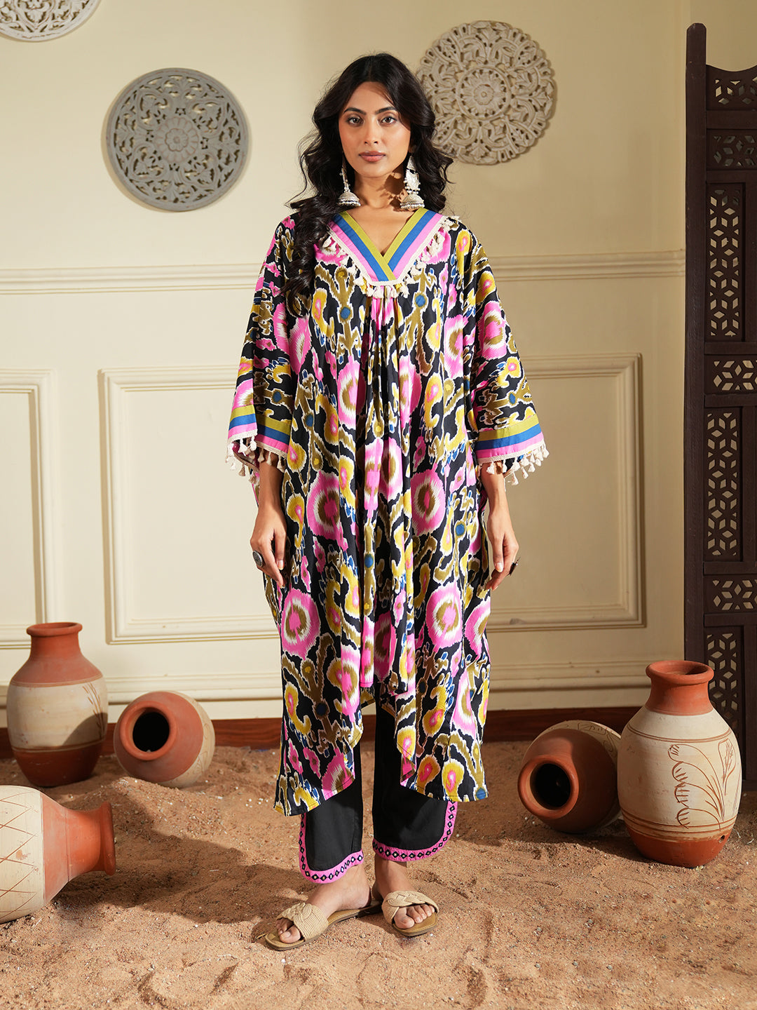 Floral Print Cotton Co-ord Set with Straight Fit