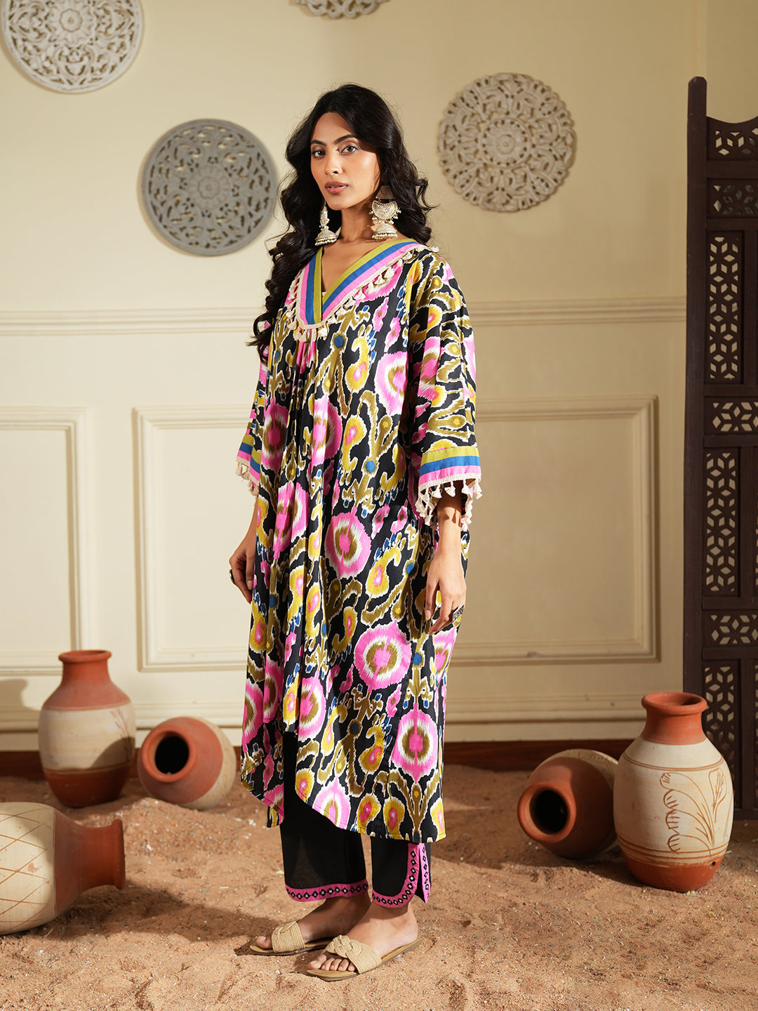 Floral Print Cotton Co-ord Set with Straight Fit