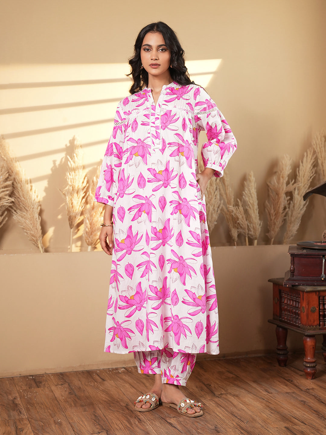 Floral Print Cotton Co-ord Set