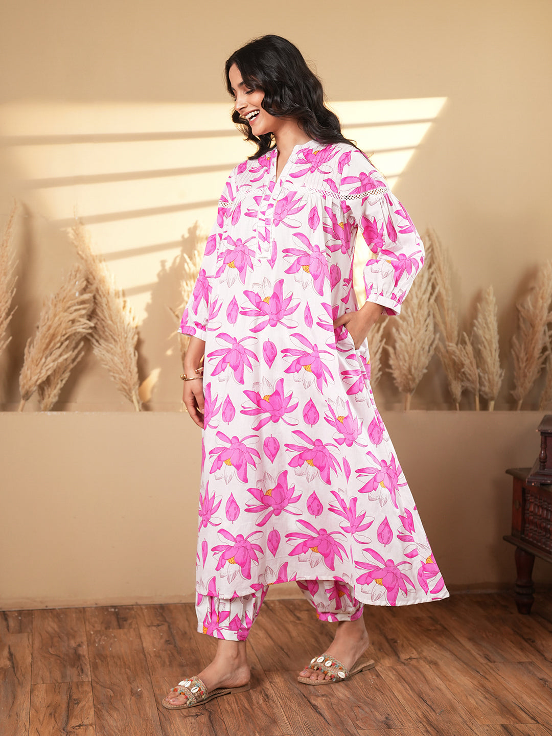 Floral Print Cotton Co-ord Set