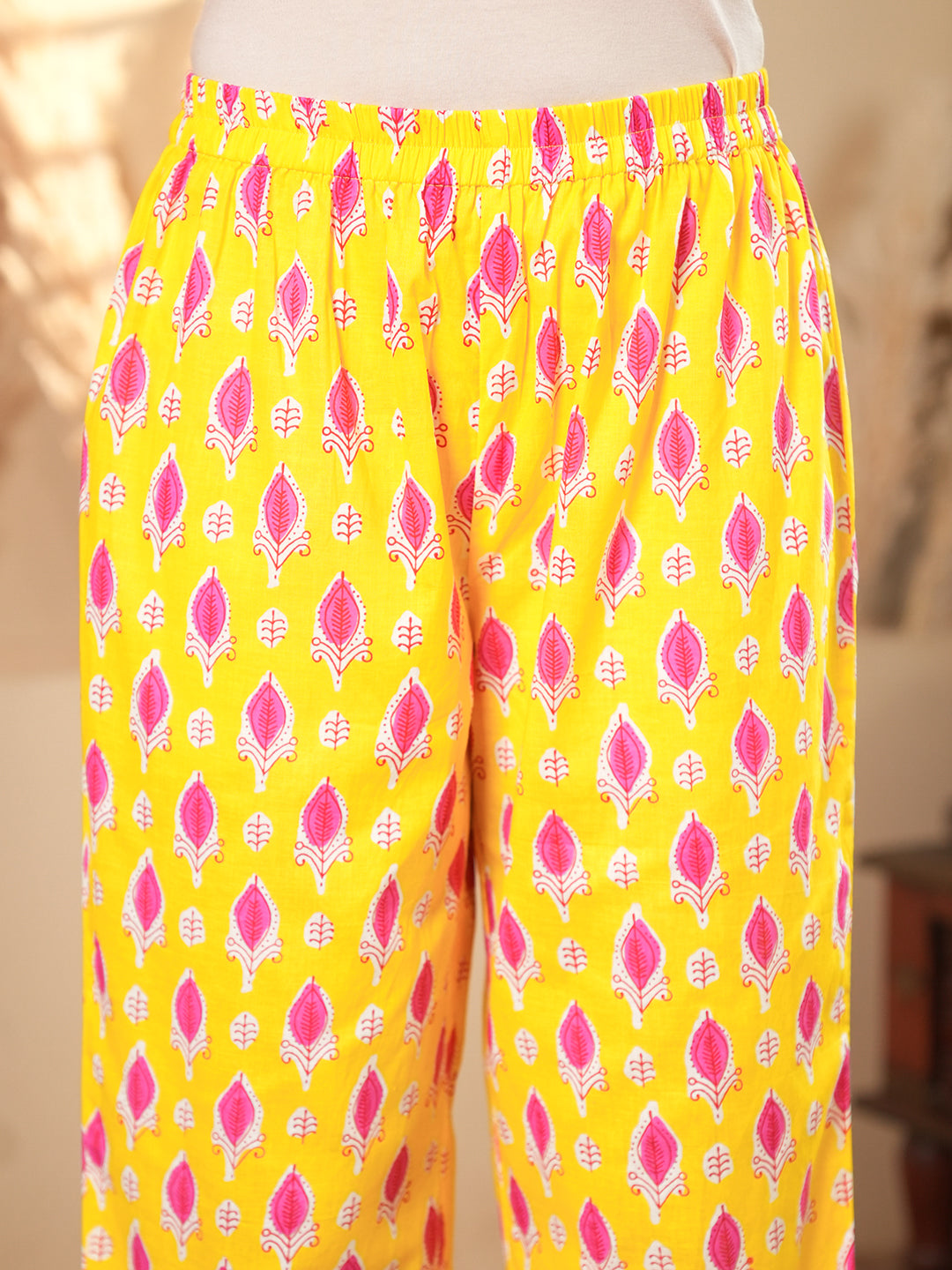 White Asymmetrical Hem Kurta Set