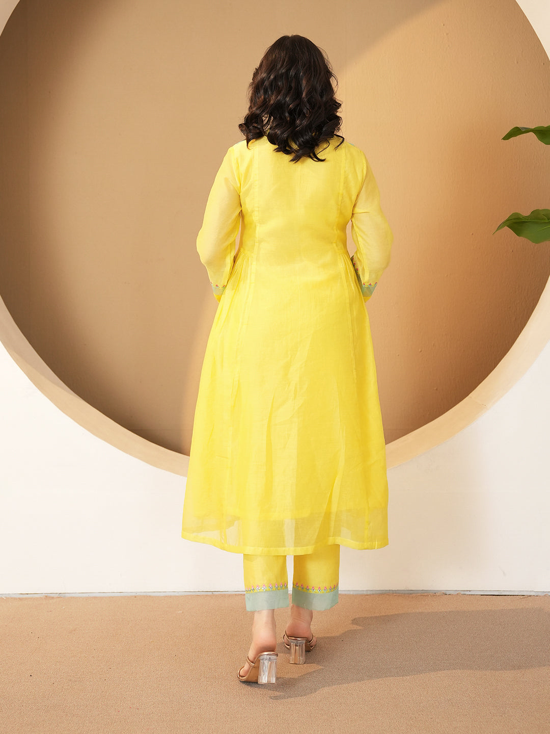 Sunshine Yellow Embroidered Chanderi Kurta Set & Dupatta