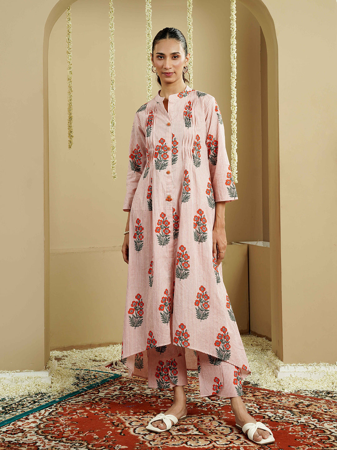 Floral Printed Cotton Co-Ord Set