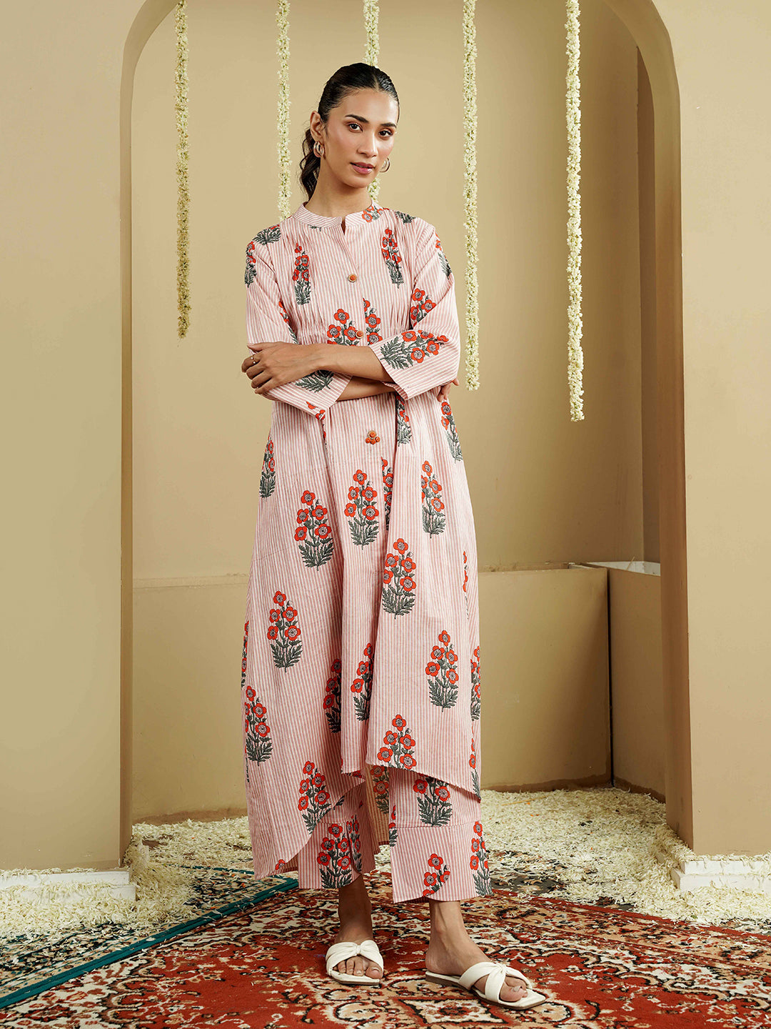 Floral Printed Cotton Co-Ord Set