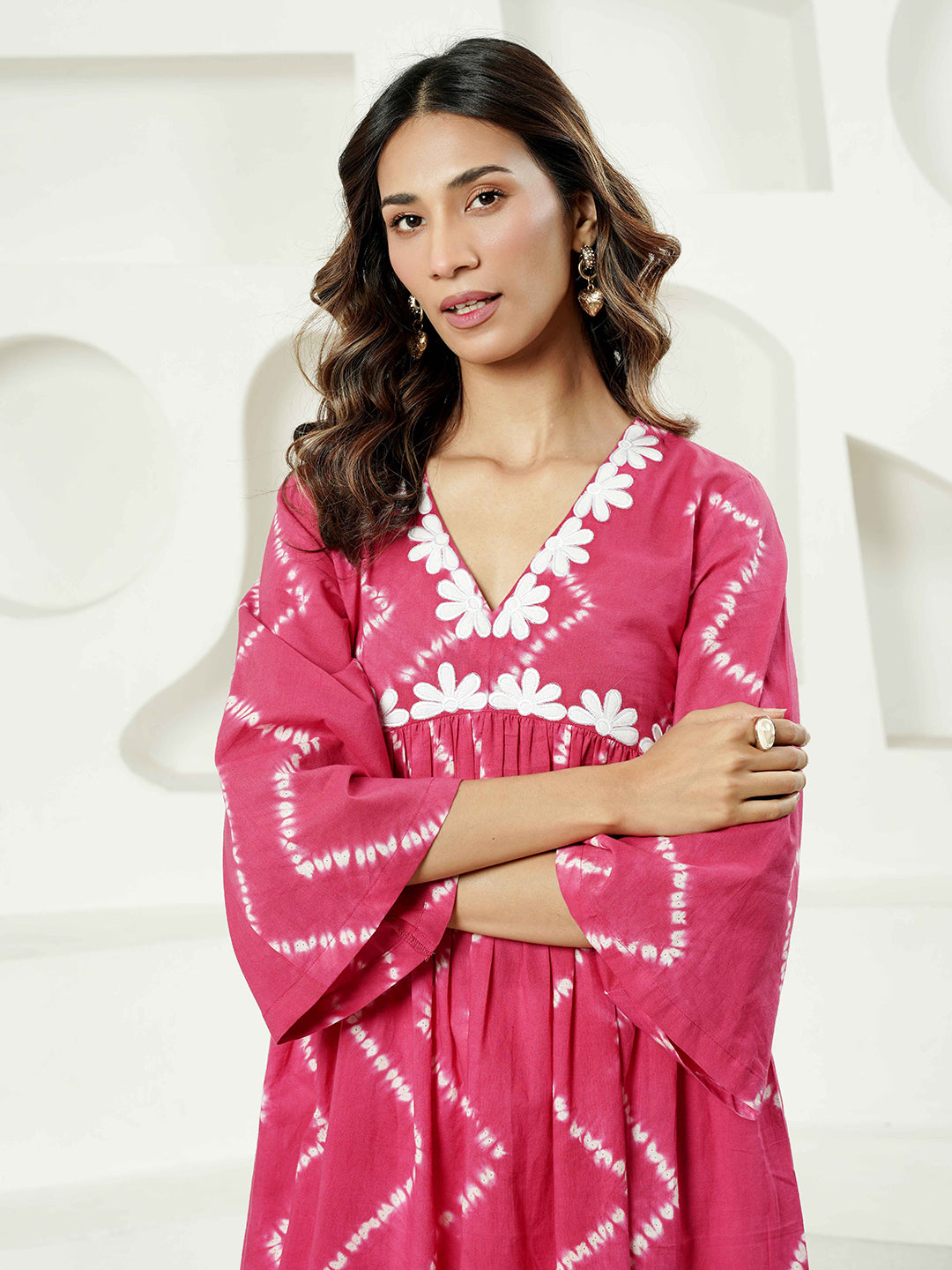 Zigzag Print Cotton Kurta for Women