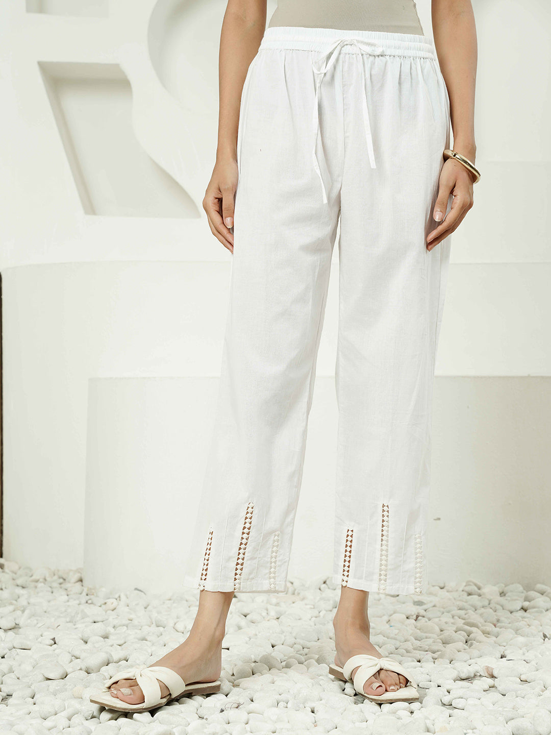 Zigzag Print Cotton Kurta Set for Women