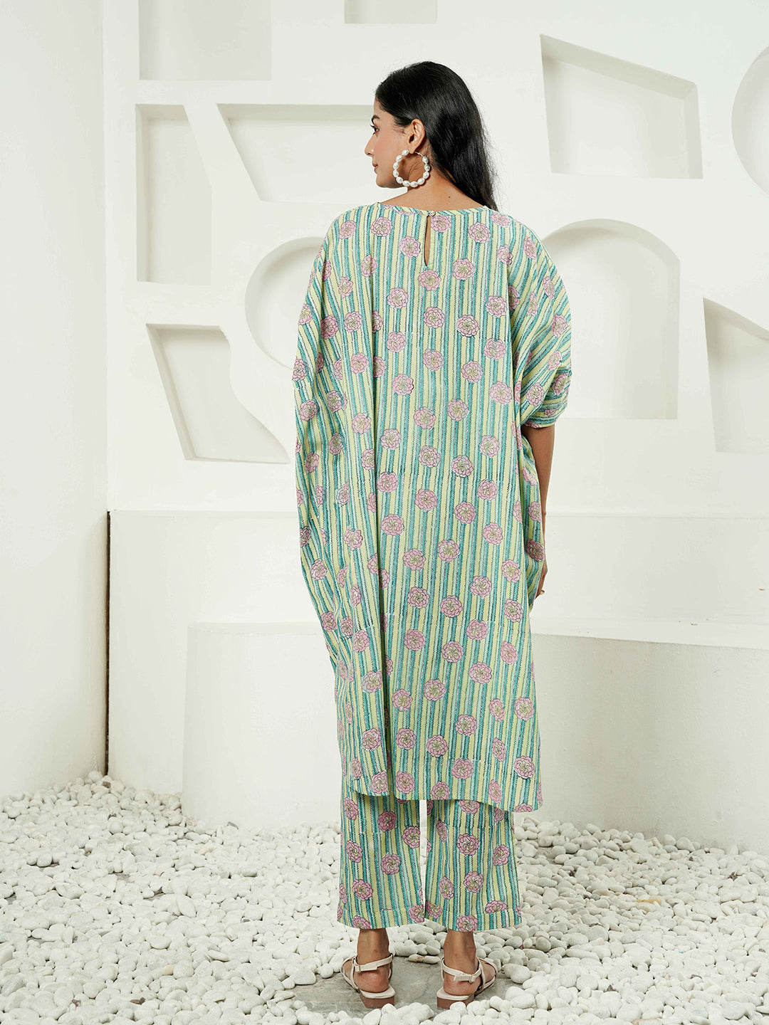 Striped Printed Cotton Co-Ord Set