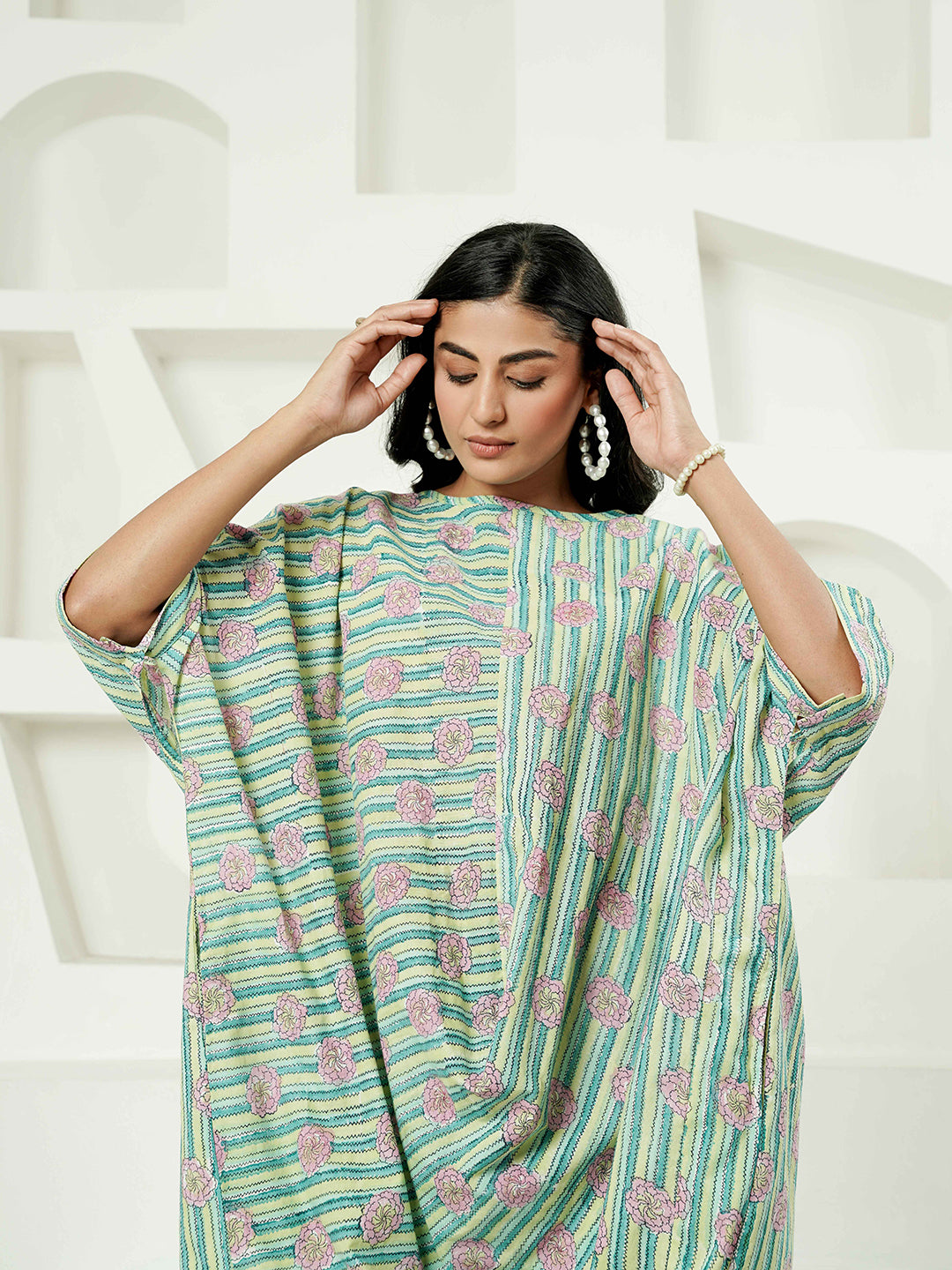 Striped Printed Cotton Co-Ord Set