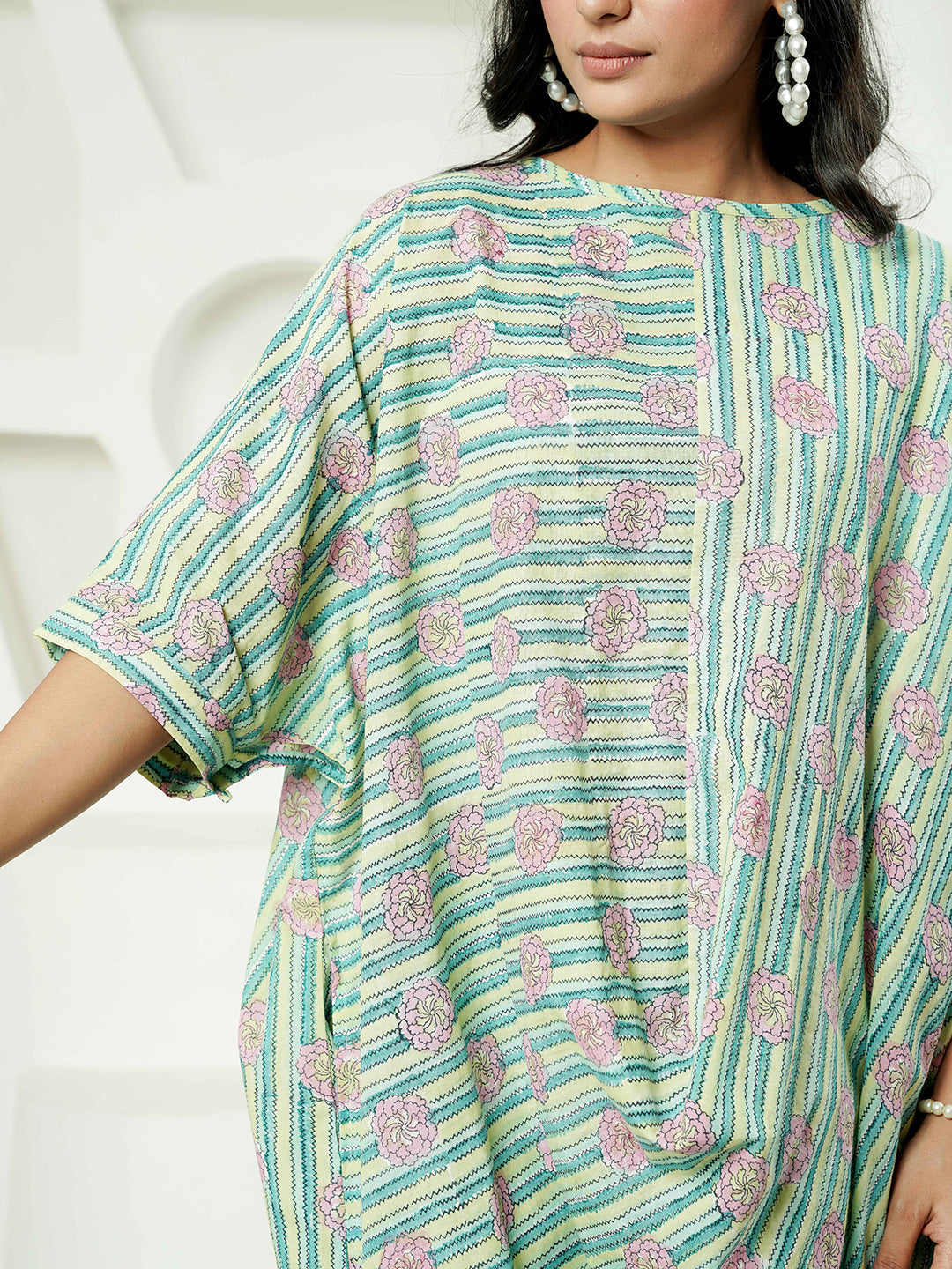 Striped Printed Cotton Co-Ord Set