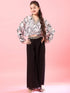 Girls Printed Top with Palazzos (IW-BLACKMIRROR)