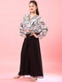 Girls Printed Top with Palazzos (IW-BLACKMIRROR)