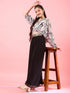 Girls Printed Top with Palazzos (IW-BLACKMIRROR)