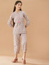 Girls Printed Pure Cotton Tunic With Trousers (IW-BLUEBOOTICOORD)
