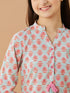 Girls Printed Pure Cotton Tunic With Trousers (IW-BLUEBOOTICOORD)