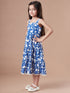 Girls Floral Print Fit & Flare Midi Dress (IW-BLUEPRINT)