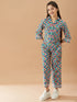 Girls Printed Pure Cotton Shirt with Trousers (IW-CHEVRONSET)