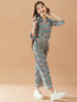 Girls Printed Pure Cotton Shirt with Trousers (IW-CHEVRONSET)