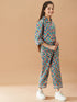 Girls Printed Pure Cotton Shirt with Trousers (IW-CHEVRONSET)