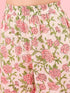 Girls Floral V-Neck Gotta Patti Pure Cotton A-Line Empire Kurta With Trouser (IW-FLORALJAAL)