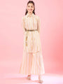 Girls Striped Palazzos (IW-GOLDENLUREX)