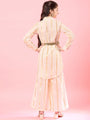 Girls Striped Palazzos (IW-GOLDENLUREX)
